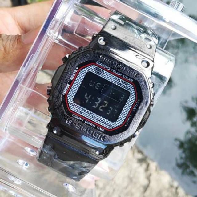 Jam Tangan Casio B5000 Water Resist Fashion Pria Trendy - Hitam