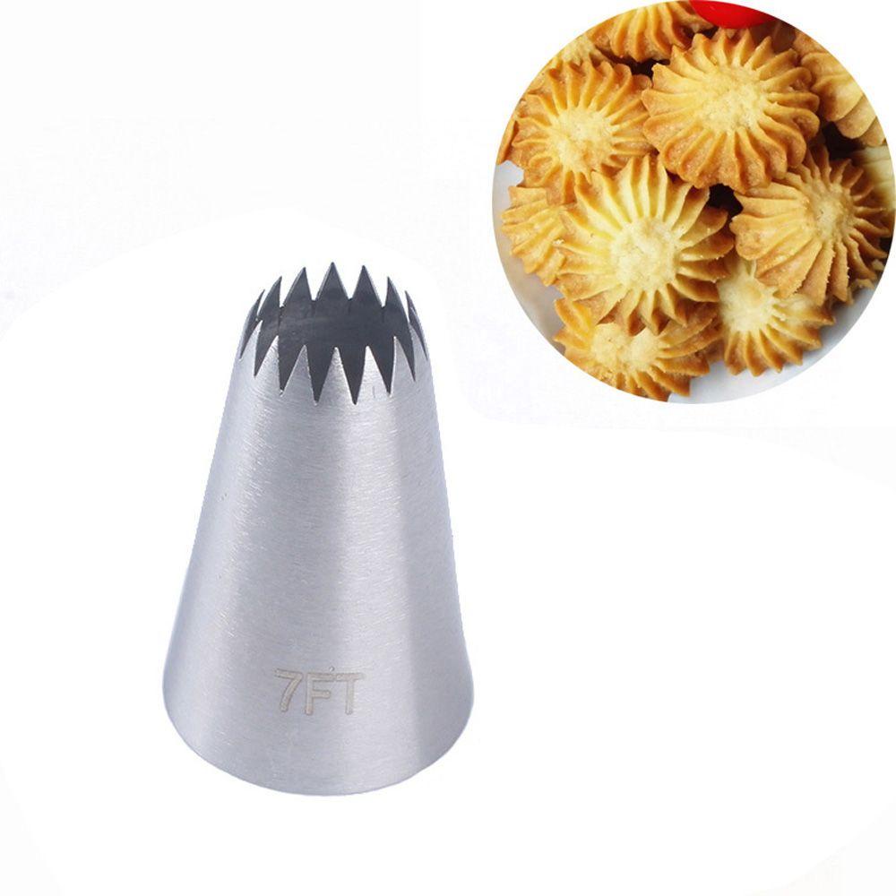 Heran #7ft Icing Piping Nozzle Bakeware Kue Kering Rusia Stainless Steel Cupcake Ice Cream Alat