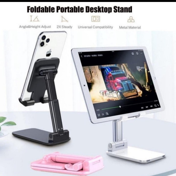 [ASS] Holder Folding Destop Phone Stand | Dudukan Hp (Bahan Metal)