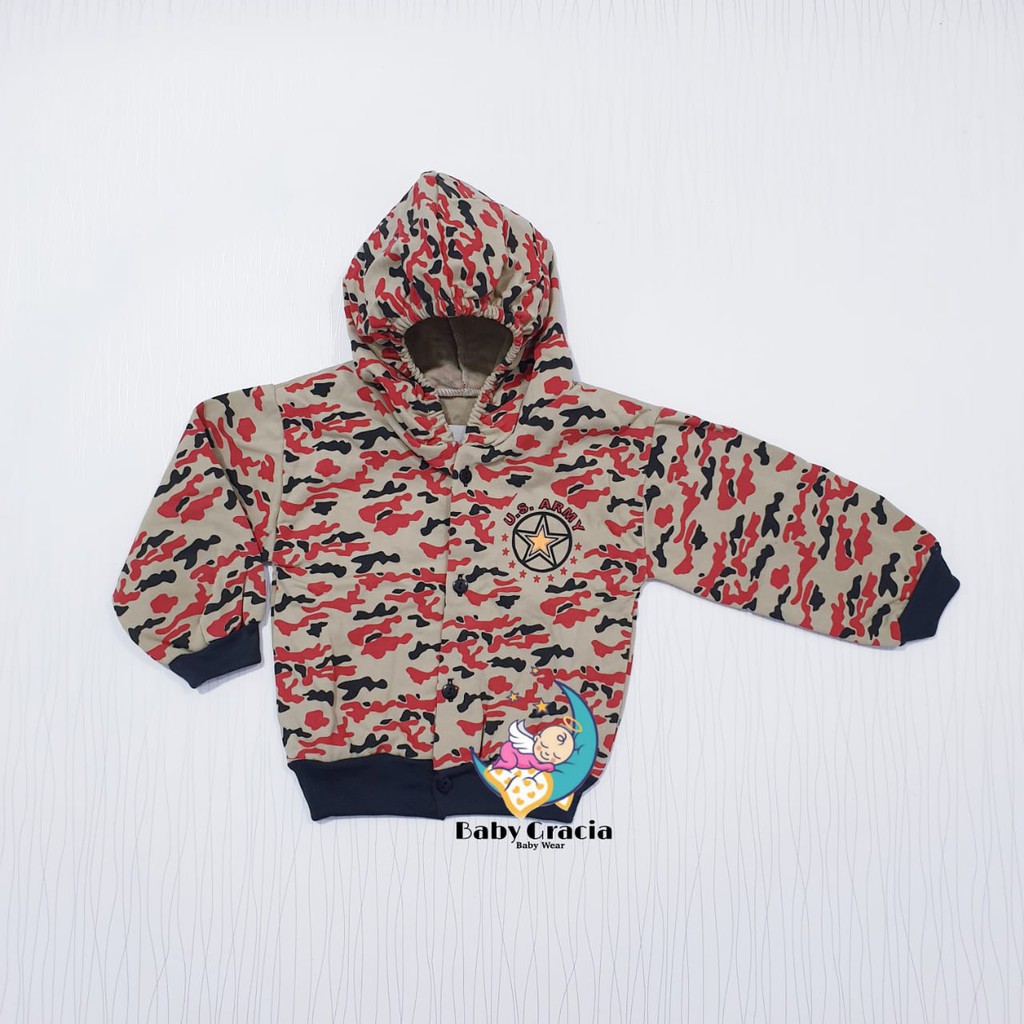 Jaket bayi laki-laki  army pakaian baby