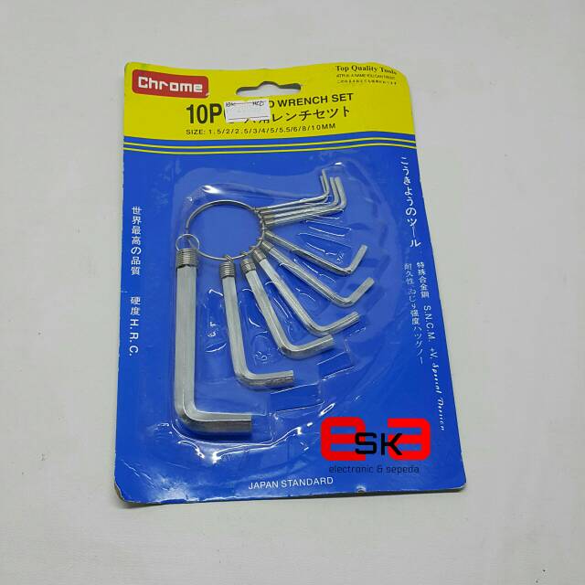 Kunci set L pendek Biasa