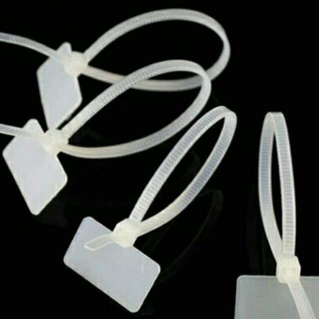 Nylon cable ties tag, label penanda kabel tag ukuran 4 x 200 mm