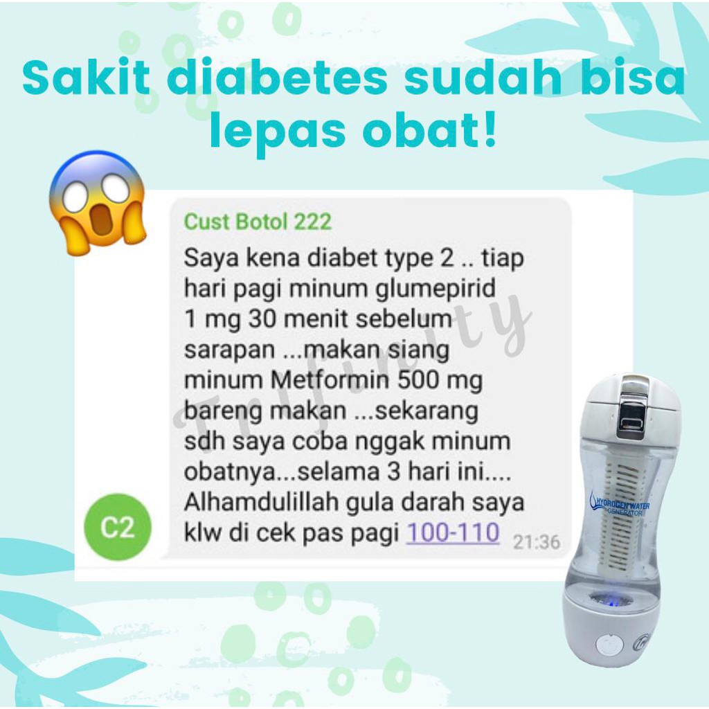 Turun gula darah diabetes kencing manis tanpa obat herbal insulin hanya dengan botol trifinity Gen2 Surabaya