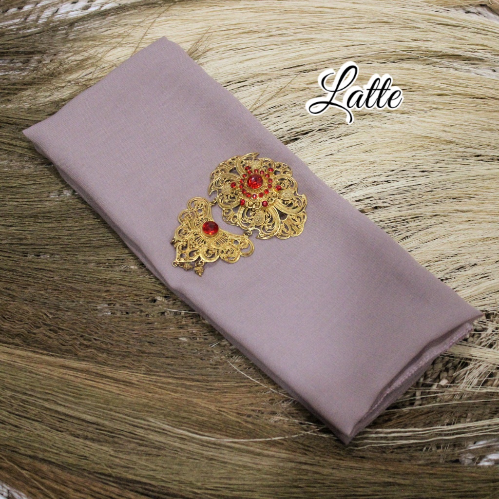 Selendang Sifon Hycon | Selendang Bali | Senteng-Latte