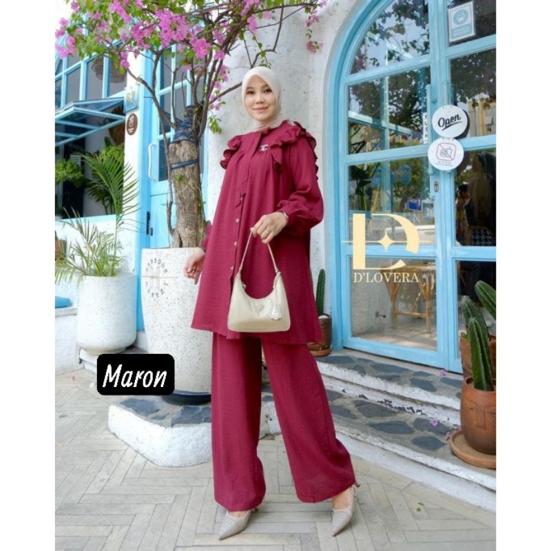 JOANA SET TUNIK AIRFLOW IMPORT/ FASHION WANITA/ STELAN CELANA/ SETCEL