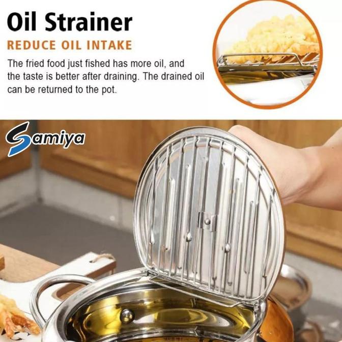 deep fryer pot with thermometer / panci penggorengan crispy