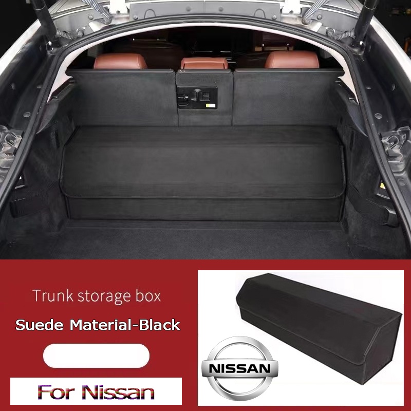 1 Set Tas Penyimpanan Lipat Bahan Suede Untuk Bagasi Mobil Nissan Almera Sentra Serena X-trail March