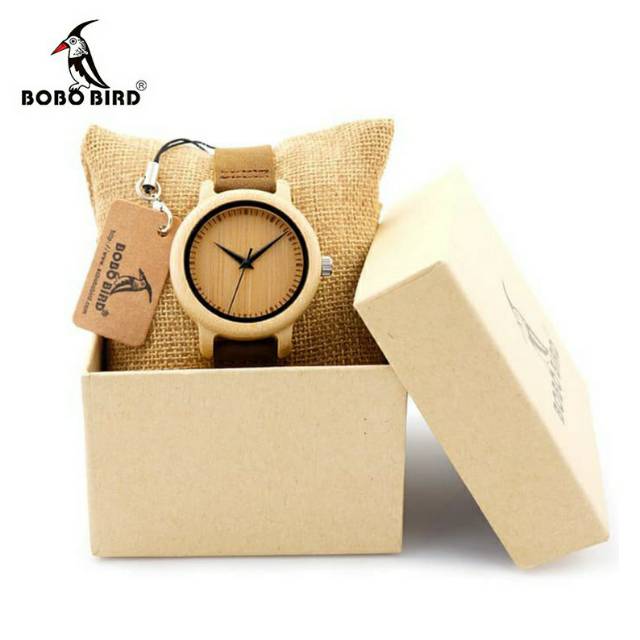 Jam Tangan Wanita Kayu Bamboo BOBO BIRD A10 Analog Original - Jam Tangan Kayu