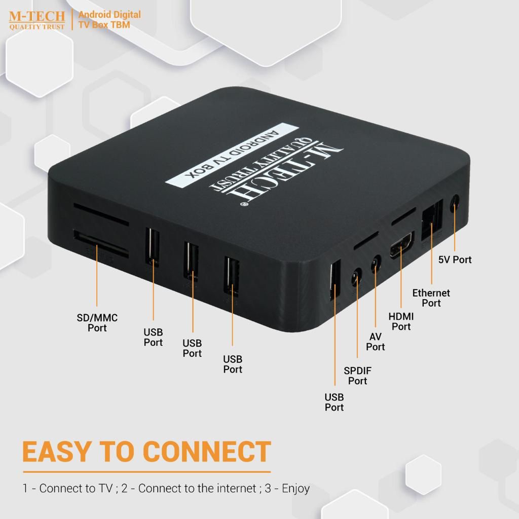 M-Tech Android TV Box 4K Ultra HD