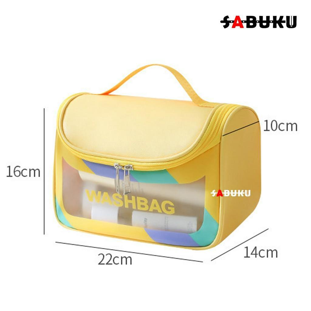 [S&amp;K] Wash Bag Bahan PVC Toilet Travel Pouch Tas Make Up Transparan Pouch Make Up Travel-SK1007