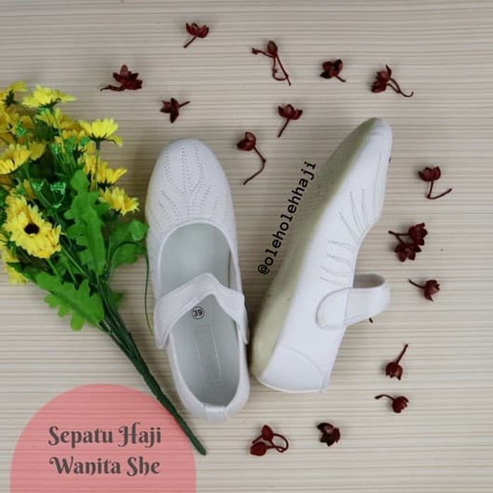 Sepatu Wanita Haji Umroh She/Sepatu Wanita Putih - Putih- 39