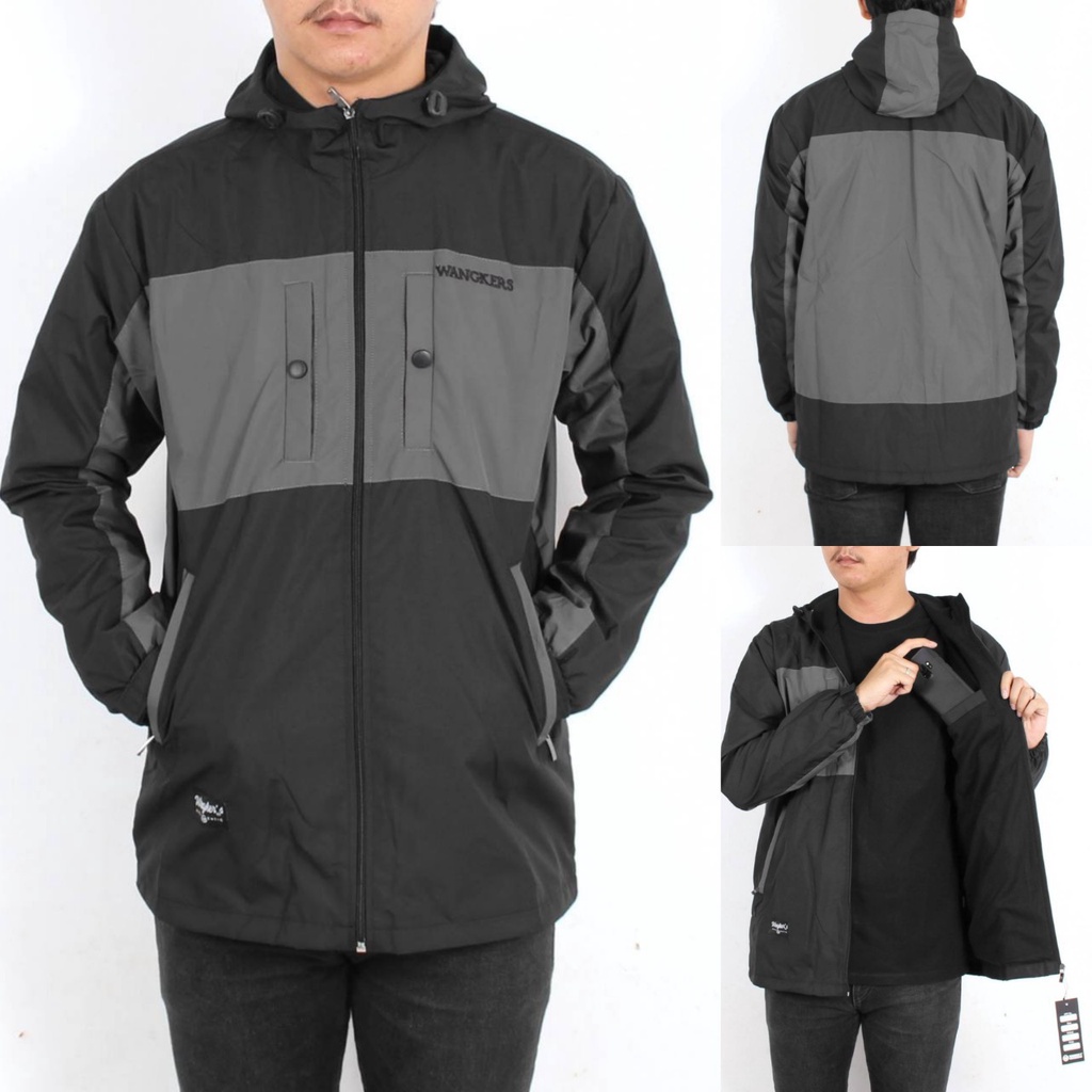 AKN - JAKET PARASUT PRIA / JAKET HOODIE OUDOOR PRIA DAN WANITA WINDBREAKER TERBARU WATERPROOF ANTI AIR ORIGINAL WANGKERS