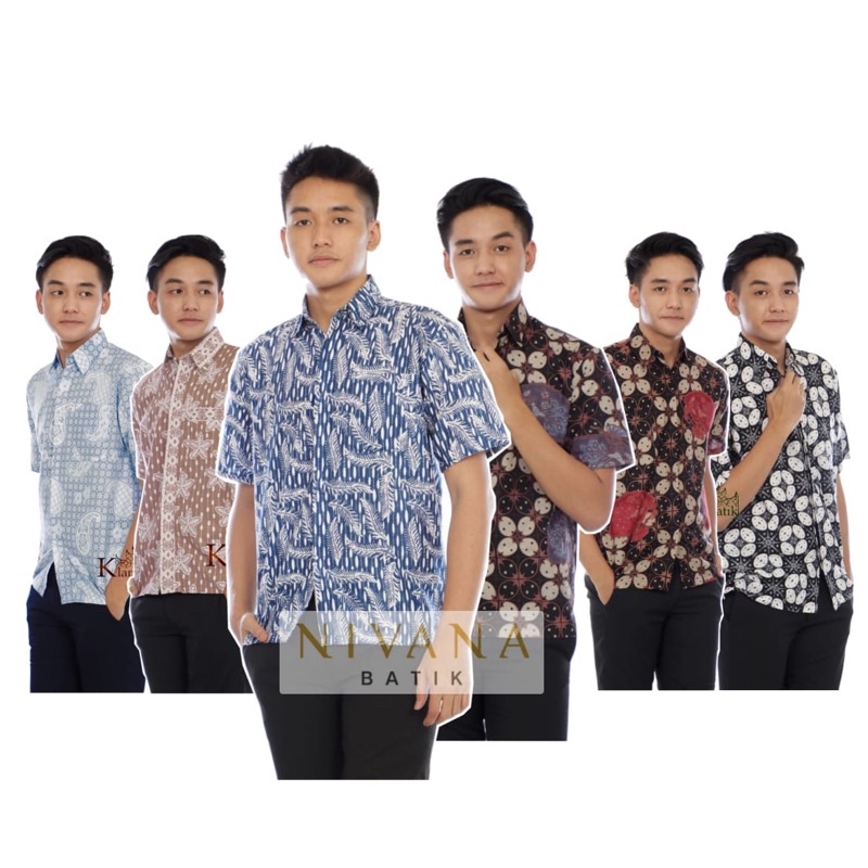 Batik Pria Kemeja Pendek Soft Jumputan Klasik