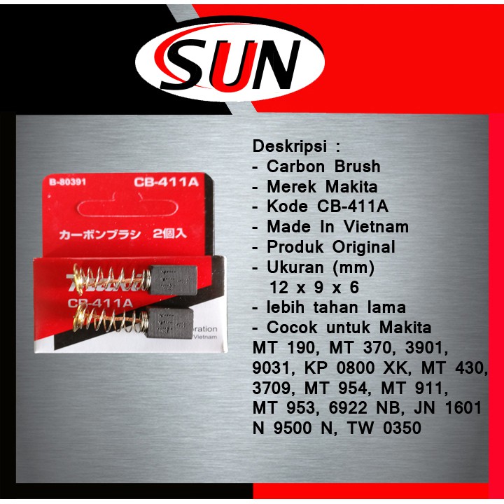 Carbon Brush Arang Sepul Bostel Cb 411 A Makita Original Asli