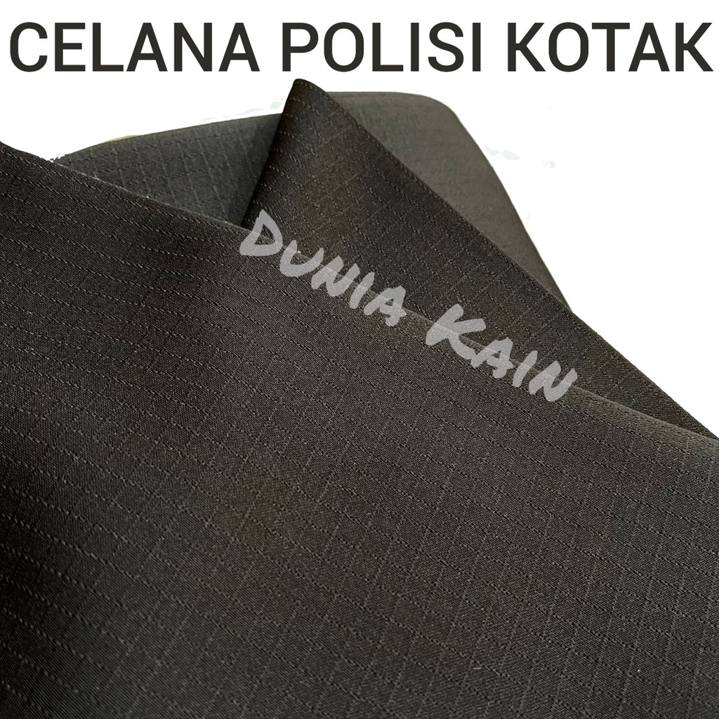 Bahan Kain Celana Polisi motif KOTAK merek Esplana bahan Hightwist (Harga per 0.1 meter) Bahan Kain 