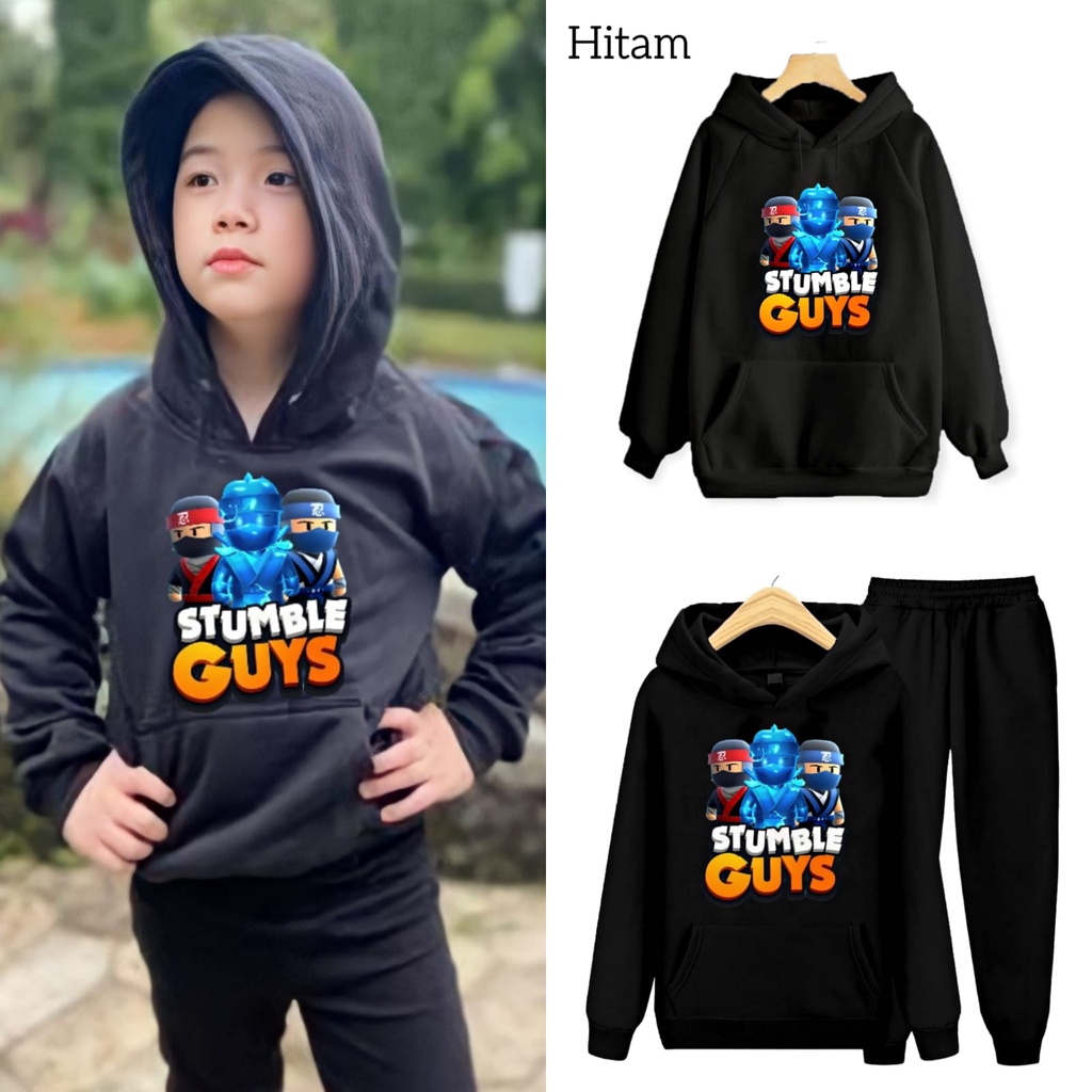 YVF - SWEATER HOODIE ANAK STUMBLE GUYS DYNAMITRON SETELAN NINJA