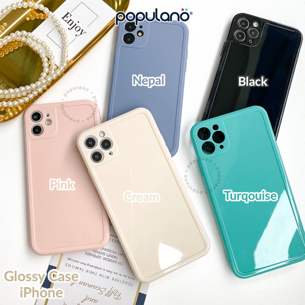 Casing Glossy Full Camera Protection Soft Case Polos iPhone Campro Glossy Campro Case iPhone