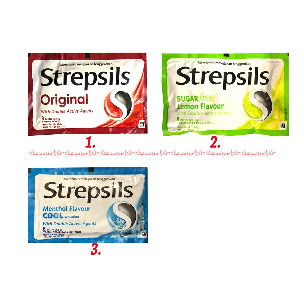 Strepsils Tablet Hisap 8butir permen Untuk Melegakan Tenggorokan Menyegarkan Mulut Candy Strepsil Lozenges