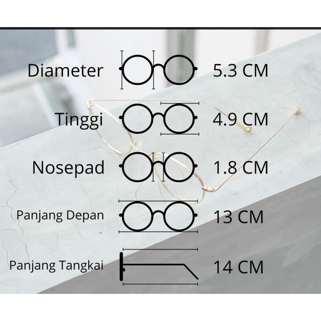 Kacamata Minus Jarak Jauh Frame Optik Unisex 0.50-4.00 Free Box Dan Lap Pembersih Sunglasses