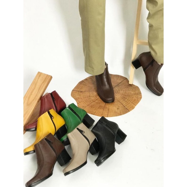 Sepatu Boots Kulit Wanita Garut Sepatu Papirut Cewek Asli Kulit Sapi Kerajinan Asli Sukaregang