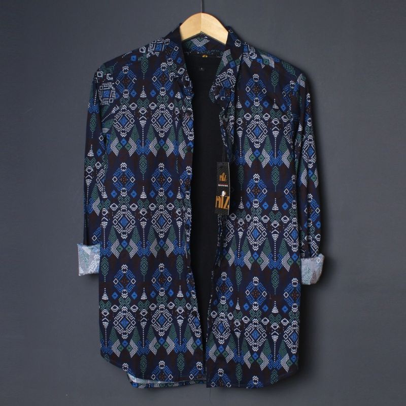 KEMEJA BATIK PRIA SONGKET PANJANG PREMIUM