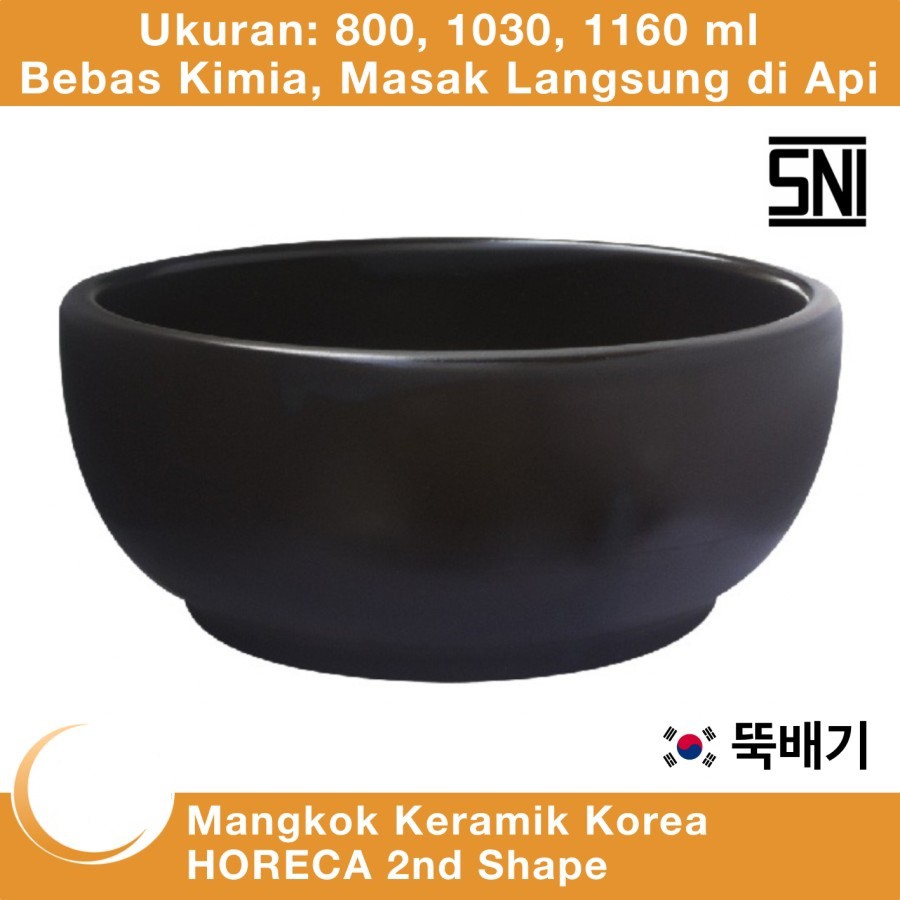 Dong Hwa Ttukbaegi Mangkok Keramik Korea Ceramic Bibimbap Dolsot HORECA 2nd