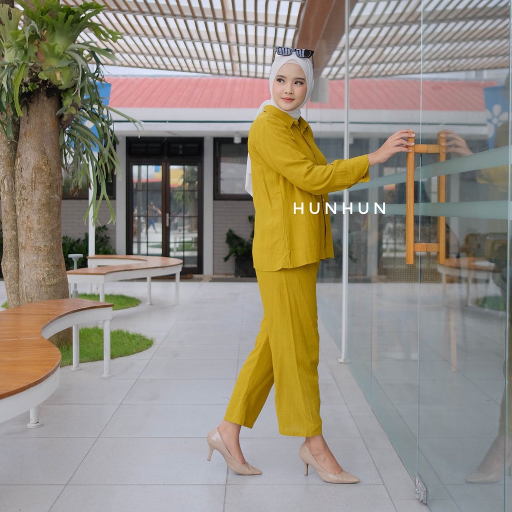 Setelan Wanita Rayon Crincle Crinkle Pajamas Piyama Setcel One Set Premium Terbaru Selebgram Setelan Rayon Daily One Set Baju Setelan Wanita One Set Crincle Busui Setelan Polos Rayon BELLE ONE SET Pusatgrosir_solo