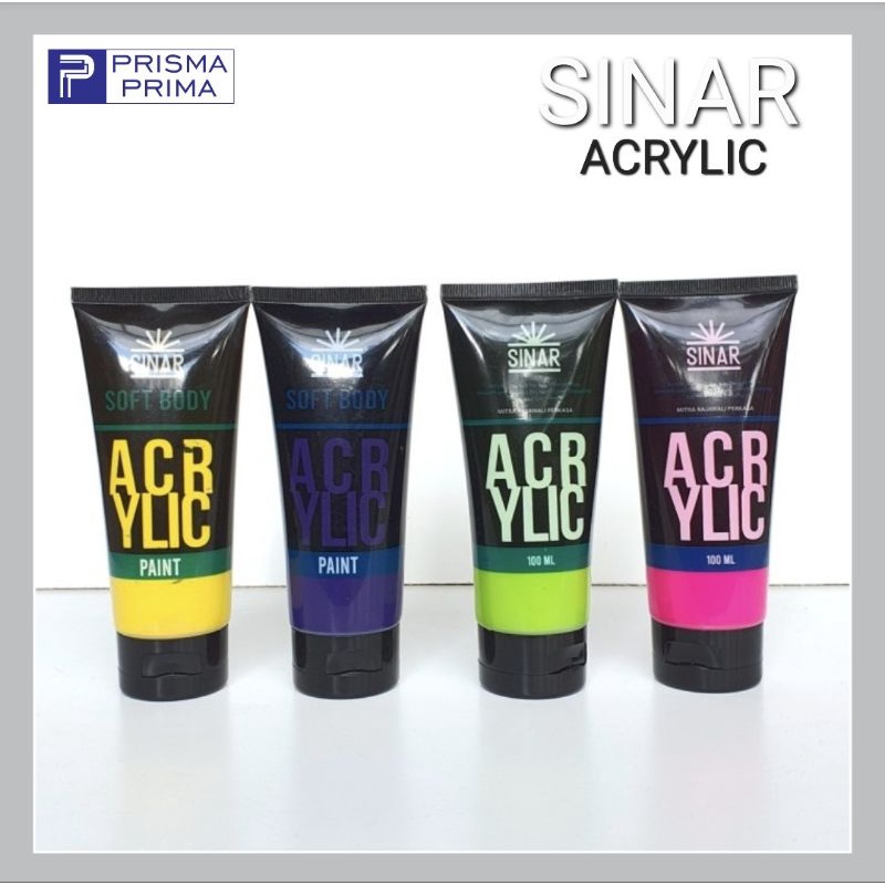 

Cat Lukis Akrilik SINAR Soft Body Acrylic Paint 100 ml Kanvas