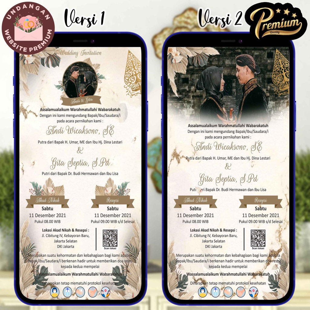 Undangan Nikah Digital Gambar Jawa JPG/JPEG | G01