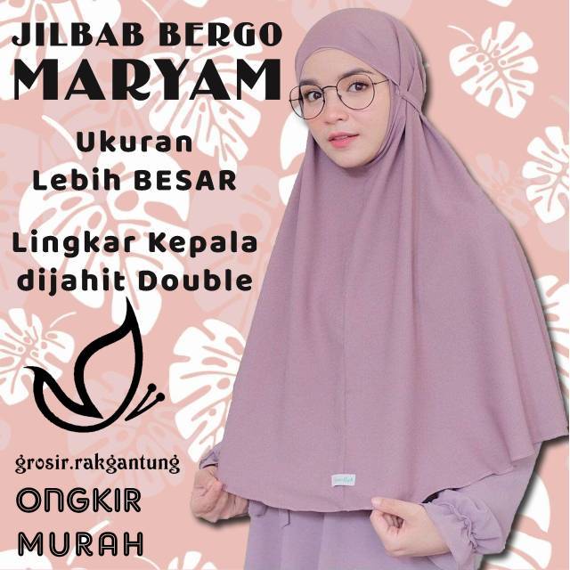 Terbaru 86 Warna Lengkap Jilbab Bergo Maryam 