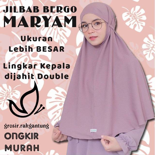  jilbab bergo MARYAM  hijab tali instan jilbab  instant 