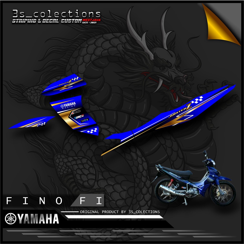 Striping Jupiter Z - Sticker Stiker Variasi Lis Motor Jupiter Z Burhan Motif Racing