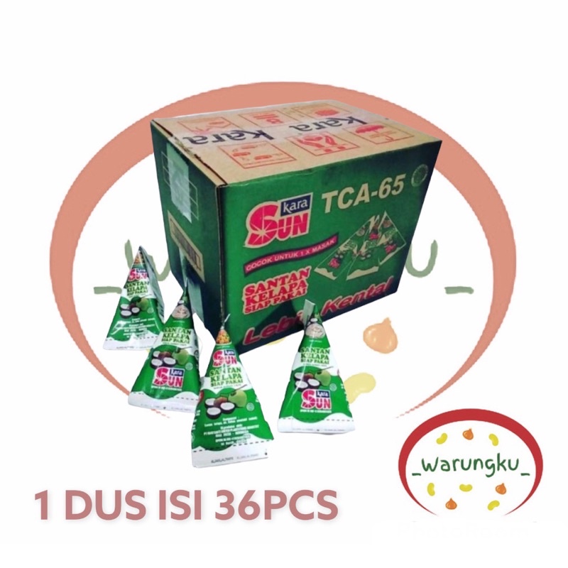 [GROSIR] SunKara Segitiga TCA 1 DUS ISI 36pcs x 65ml Sun Kara Santan Cair Kelapa