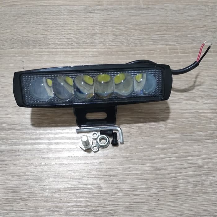 Lampu Tembak LED Bar Sorot 6 Mata Timbul Worklight 18W