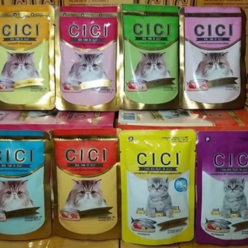 Cici Sachet 85 gr Makanan Kucing Basah CICI saset 85gr All varian - Wet food