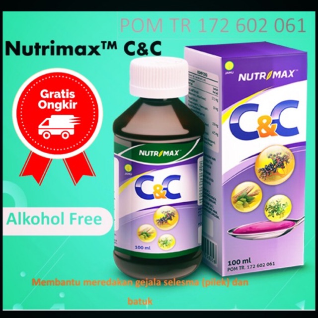Nutrimax C C Obat Batuk Pilek Herbal Aman Bagi Ibu Hamil Menyusui Shopee Indonesia