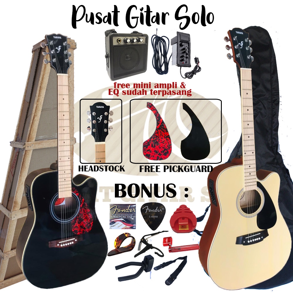 Gitar Akustik Elektrik Jumbo FG310 EQ 7545R Best Seller Free Packing Kayu