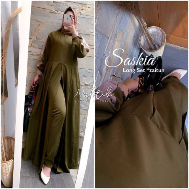 ZASKIA LONG SET MODEL TERBARU  MUSLIM WANITA