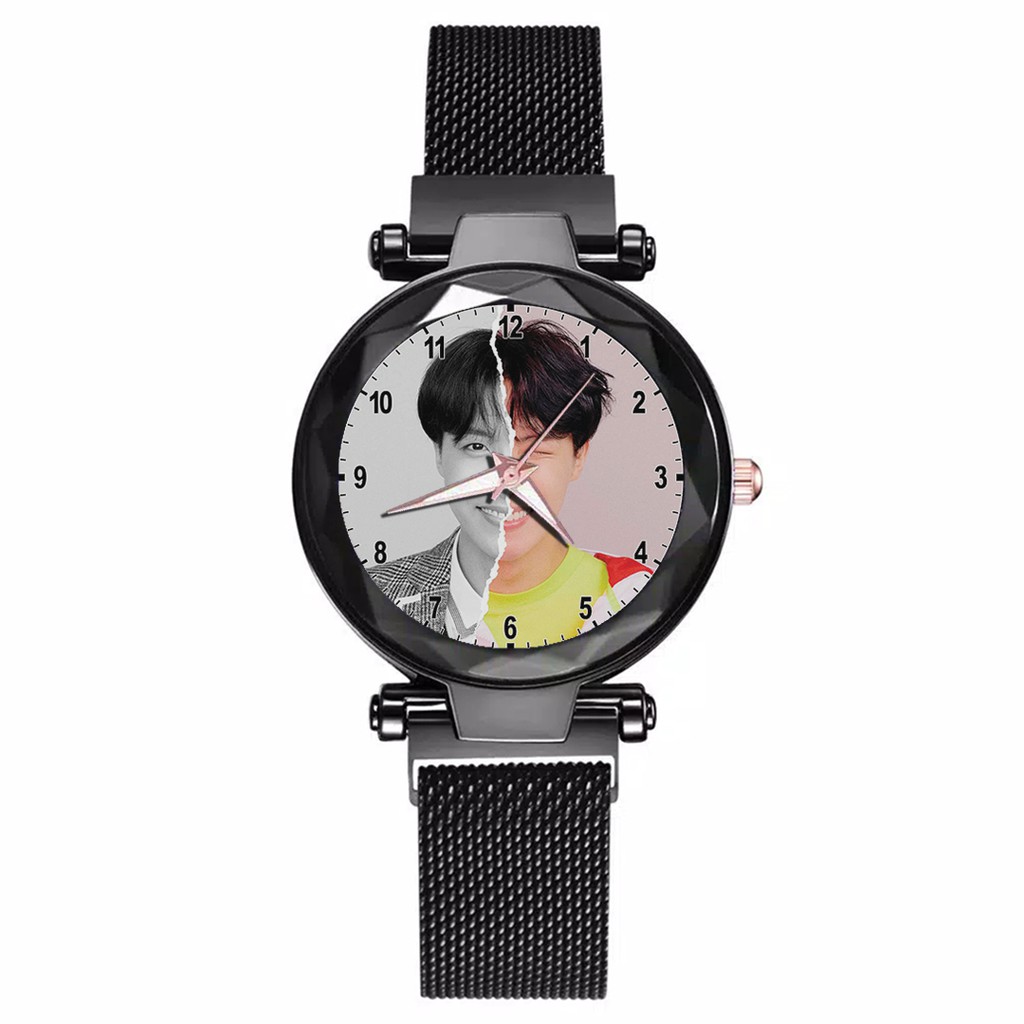 Jam Tangan Wanita Custom - KPOP BTS {J-HOPE} Free Box &amp; Batre Cadangan