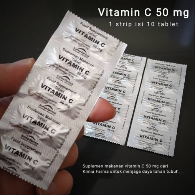 Vitamin C Vit C 10 Tablet Tingkatkan Daya Tahan Tubuh Kimia Farma Shopee Indonesia
