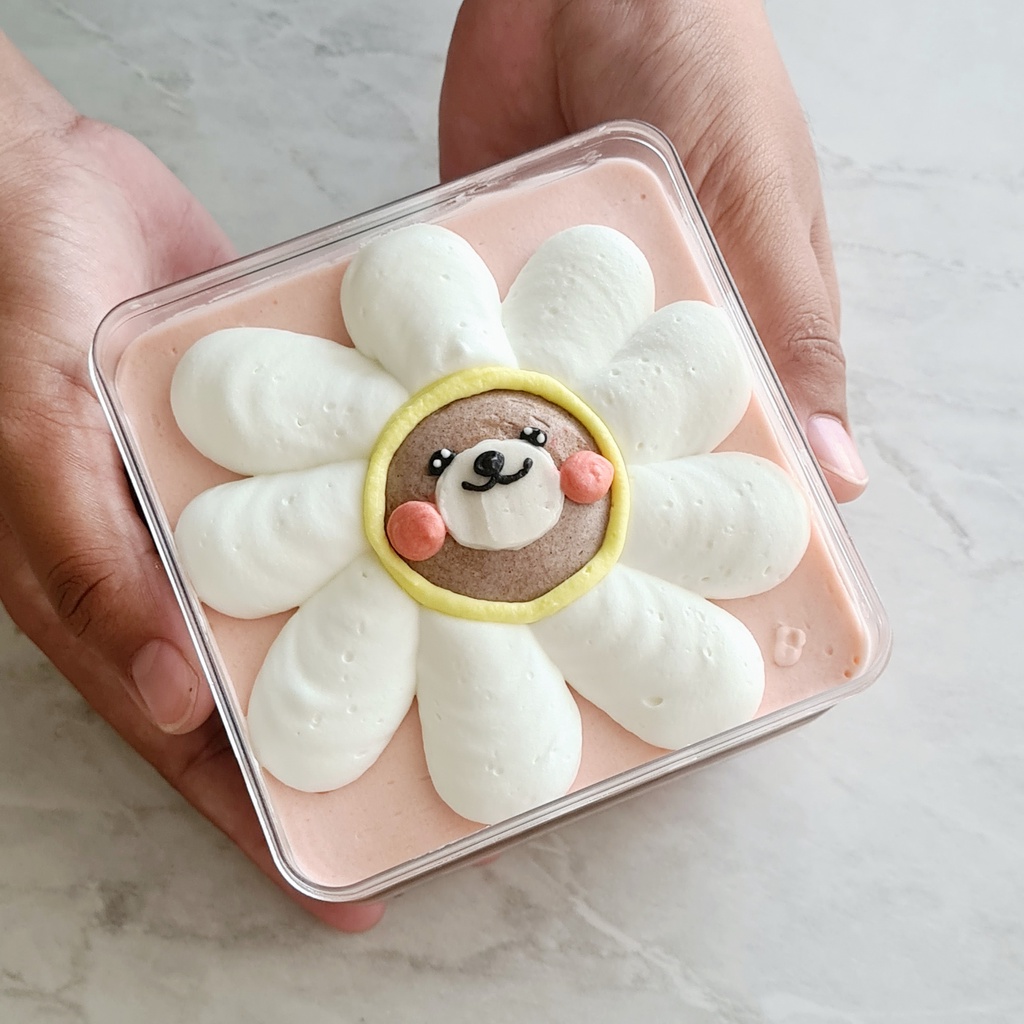 

Korean dessert box / cake box beruang bunga