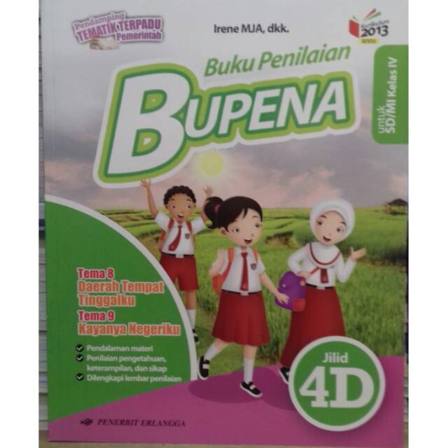 Buku Penilaian Bupena Untuk Sd Mi Kls Iv Jilid 4d Revisi By Erlangga Shopee Indonesia