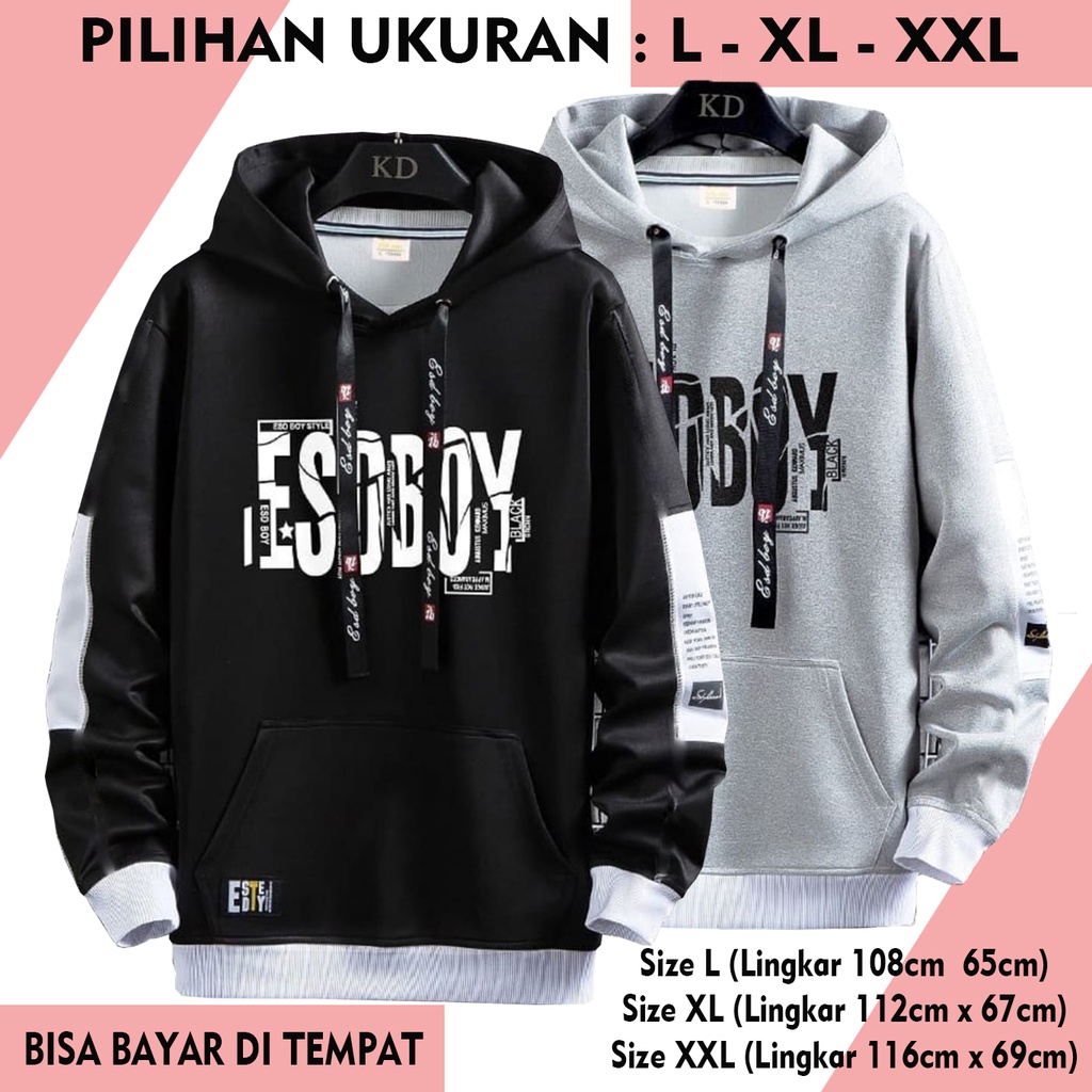 Sweater Pria Keren Esoboy ( Pria/Wanita ) Hoodie Pria Baru // Jaket Sweater Hodie Pria Bahan Flecee 