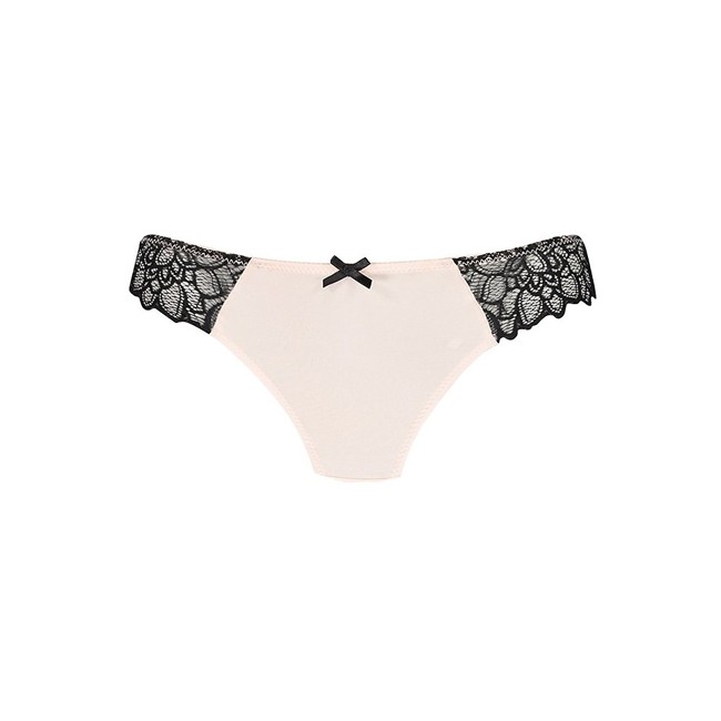 Thong Boohoo Contrast Lace Pink