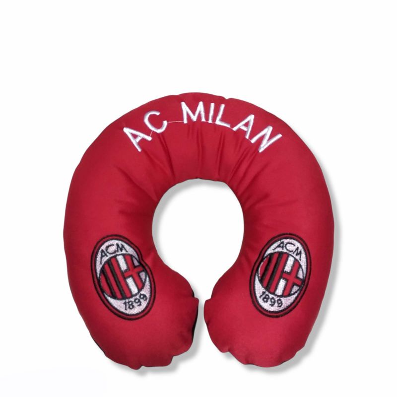 Bantal Leher AC Milan Bahan Velboa isi Darcon Team Bola