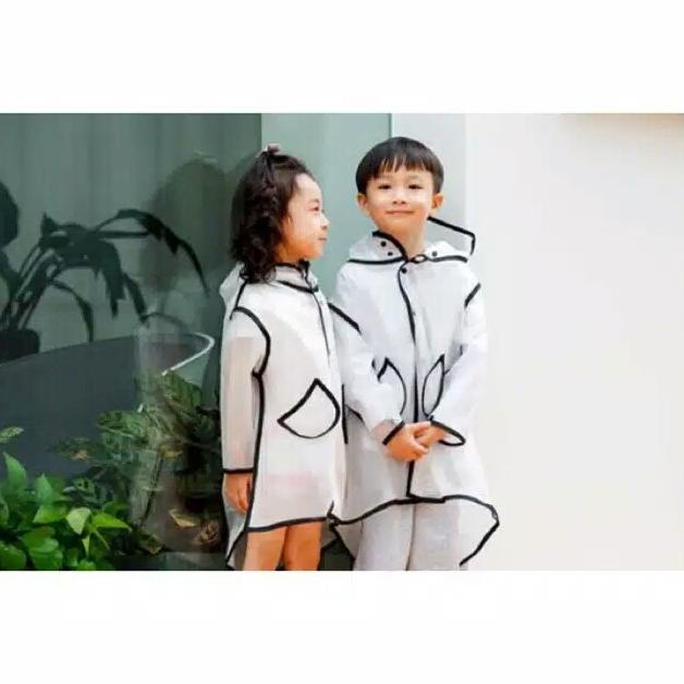 Jas Hujan anak Model Transparan/Lucu/Anak 4-10 tahun/Jas Hujan Korea