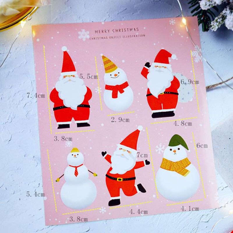 STICKER NATAL SANTA MERRY CHRISTMAS PINK