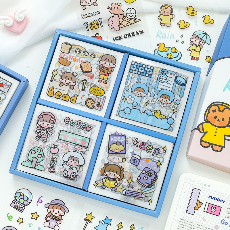 [ASS] Stiker aesthetic 2D hiasan per 100pcs