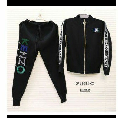 Setelan rajut wanita import premium Kenzo hitam