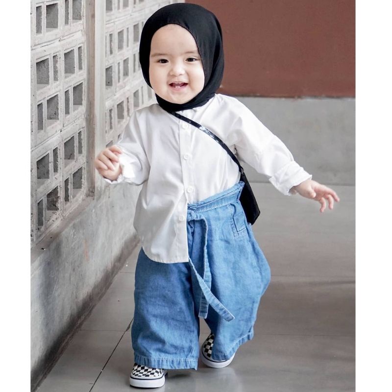 Celana Kulot Jeans 3/4 Anak Perempuan 6 bulan - 4Tahun / Kulot Anak Jeans